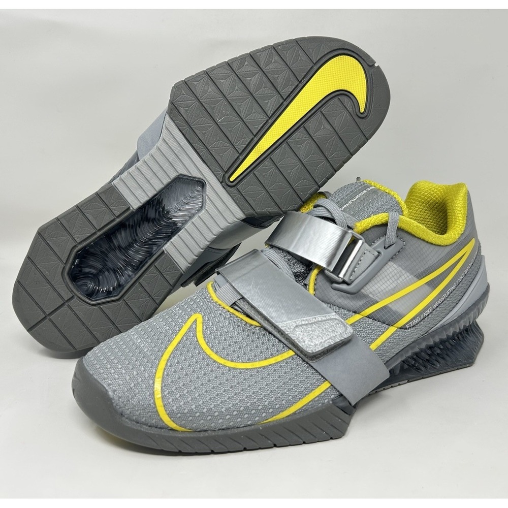 Nike Romaleos 4 Wolf Grey Lightening CD3463-002 Men's Weightlifting Shoes 9.5